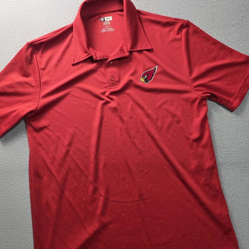 Arizona Cardinals NFL Team Apparel Polo Shirt Men Large Red TX3 Cool Performance